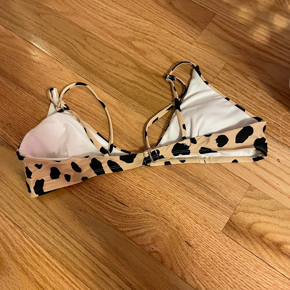 Cheetah shein bathing suit set